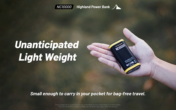 Nitecore NC10000 USB-C QC/PD 10000mAh Outdoor Compact Power Bank + Torch