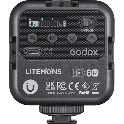 1023093_E.jpg - Godox Litemons LED6R RGB Pocket-Size LED Video Light (RGB and 3200 to 6500K)