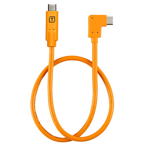 Tether Tools TetherPro USB-C to Right Angle USB-C Pigtail Cable 50cm Orange