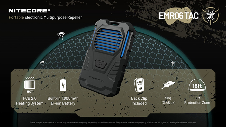 Nitecore EMR06 TAC Portable Rechargeable Mosquito Repeller