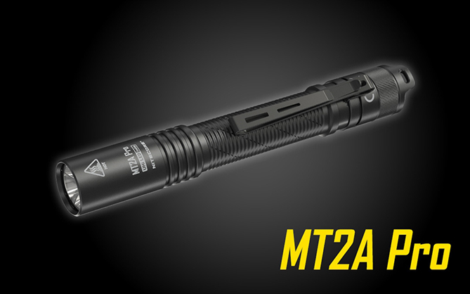 Nitecore MT2A Pro 1000 Lumen LED EDC Rechargeable Flashlight, Use 2x AA