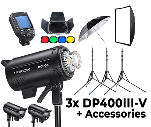 Godox DP400III-V 3 Head Studio Kit