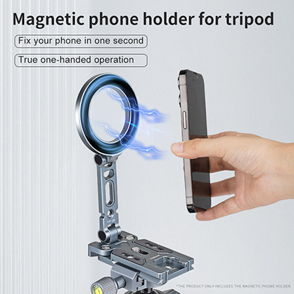 1023818_A.jpg - XILETU MagSafe Magnetic Phone Holder / Foldable Mini Tripod / Arcra Swiss Plate