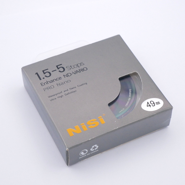 Nisi 49mm ND-Vario 1.5-5 Stops Enhance Pro Nano Filter 